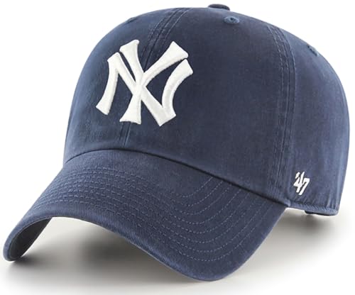 '47 MLB Cooperstown Clean Up Verstellbare Mütze, Erwachsene, Einheitsgröße, New York Yankees - Navy, Einheitsgre