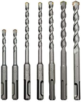 Gazeto SDS-Plus Drill Bit, 7-Piece Rotary Hammer Drill Bit Set