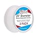 U.S. Art Supply 20 Inch Diameter Round 12 Ounce Primed Gesso Professional Quality Acid-Free Stretched Canvas (Pack of 2)