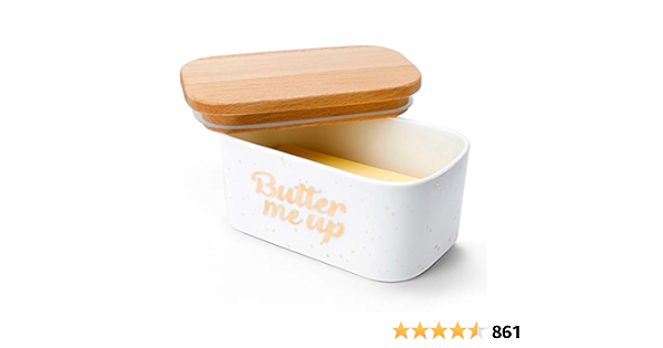 SWEESE mantequilla plato - porcelana Keeper con tapa de ...