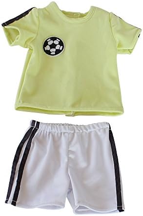 Doll Soccer Uniform Clothes for 18 Inch Doll Outfit, Complete 18 Inch Doll Sports set, Fits American Girl Dolls &amp; Boys Doll