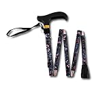 Purple Blackberry Ladies Adjustable Mini Folding Cane with Travel Bag