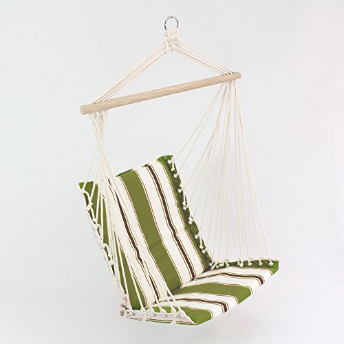 Hängestuhl, Hängesessel Green Stripes Holzstab Breite 90 cm, GH 120 cm FRANK FLECHTWAREN – Bild 3