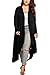 Opino Womens Long Sleeve Asymmetric Drape Open Front Cardigan Sweater Plus Size