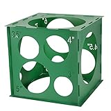 Pllieay 14 Holes Balloon Sizer Box Cube, Green