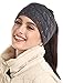 Cable Knit Multicolored Headband - Fuzzy Fleece Lined Ear Warmers Head Wrap