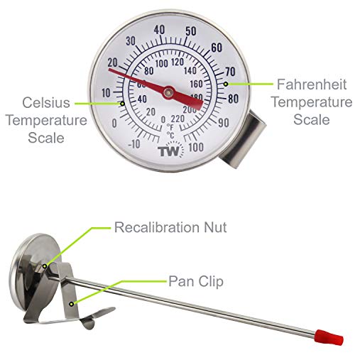 Milk Thermometer for Steaming Milk Ideal Pot Thermometer for Yogurt