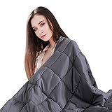 ONSON Weighted Blanket, Cooling Weighted Blankets for Adult and Kids 12 lbs | 48''x72''|,Natural Cotton with Lead-Free Glass Beads