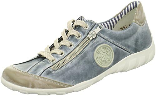 Remonte Dorndorf Women's Blue and GreyLace Up Shoe Blue And Grey Fashion Sneaker Uk 8 - Eu 41 - Us 10