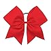 Oaoleer 8inch Jumbo Large Cheer Bows Ponytail Holder Elastic Band Handmade Boutique Hair Accessories for Cheerleading Teen Girls College Women Sports (1PCS, Red)