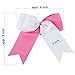 8 Inch 2 Colors Jumbo Cheerleader Bows Ponytail Holder Cheerleading Bows Hair 12 Pcs (Royal blue/White)