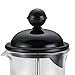 BonJour 3-Cup/12.7-Oz. La Petite Frother Set Borosilicate Glass French Press, 12.7 oz, Black