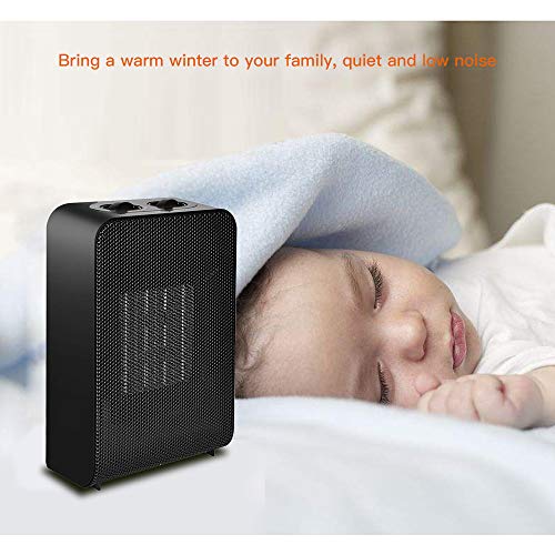 Space Heater, Portable Small Electric Ceramic Space Heater with Adjustable Thermostat 750W/1500W Fast Heat Up for Desk Room Office/Tip-Over & Overheat Protection/ETL Certified