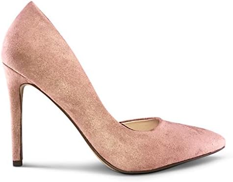 AFFORDABLE FOOTWEAR Womens Pointy Toe Low Platform High Heels Stiletto Dress Pumps