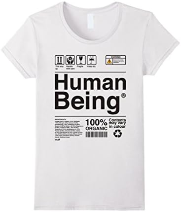 Womens Human Being Science Ingredients tshirts Medium White
