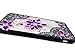 HUIYCUU Case Compatible with iPhone XS Max Case,Mandala Glitter Henna Black Lace Flower Slim Fit Soft Bumper Shockproof Matte Hard Back Cover Girls Blossom Design for iPhone Xs Max Plus, Purple Floral