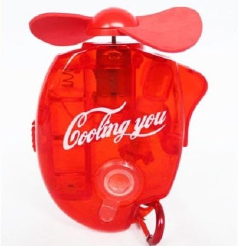 Accessotech Mini Water Cooling Spray Fan Powerful Cool Mist Portable Handheld Gadget Sport[Blue] (Red)