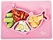 Silicone Placemat Mini Mat For Babies Toddlers Infants Kids Plate Pink Sunction Feeding Tray Whale Shape+3 Color Changing Spoons Bowl Non-Slip Portable BPA&PVC Free Gift Travel Kitchen Table Highchair