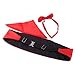HDE Solid Color Poly-Satin Tuxedo Set - Bow Tie, Cummerbund & Pocket Square (Red)