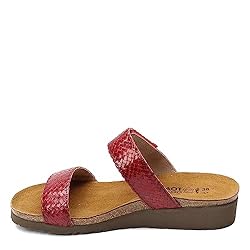 NAOT Footwear Women's Blake Wedge Sandal Red