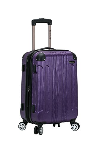 Rockland 20" Expandable Carry On, Spinner Luggage, Purple