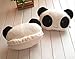 Estel Cartoon Cute Panda Plush Auto Car Seat Headrest Neck Rest Cushion Pillow 1 Pair with Different Faces