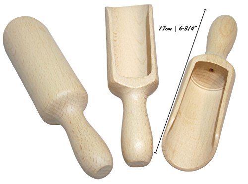 Traditional Wooden Spoons Sets (3, Set 3x6 3/4" (17cm))