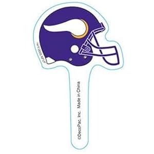 Amazon.com: Minnesota Vikings NFL Cupcake Picks (12 Pack): Kitchen &amp; Dining