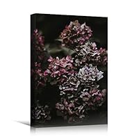 Canvas Wall Art Purple Petals Colorful Farmhouse/Country Floral Multicolor Patterns Photography - 12x18 inches