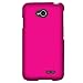 LG Optimus L70 (Metro PCS) Slim Light Hybrid Snap On Non-Slip Matte Hard Case Protex Rubberized Rubber Coating Protective Case - Rose Pink - Retail Packaging