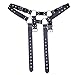 iiniim Men's Adjustable Leather Body Chest Half Harness Belt (One Size, Black B)