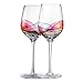 Hand Painted Wine Glasses , Bouquetier Unique Piece Of Art,Set Of 2,Holds up to 15 Ounce of Your Favorite White or Red Wine