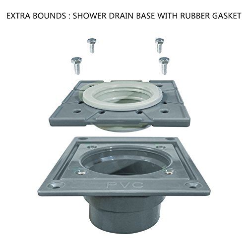 EMBATHER 12 Inches Shower Drain with Removable Strainers,PVC Shower