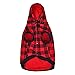 PAWZ Road Dog Coat Plaid Dog Sweater British Style Dog Vest Windproof Dog Jacket Dog Winter Clothes for Small Medium Large Dogs Red Small