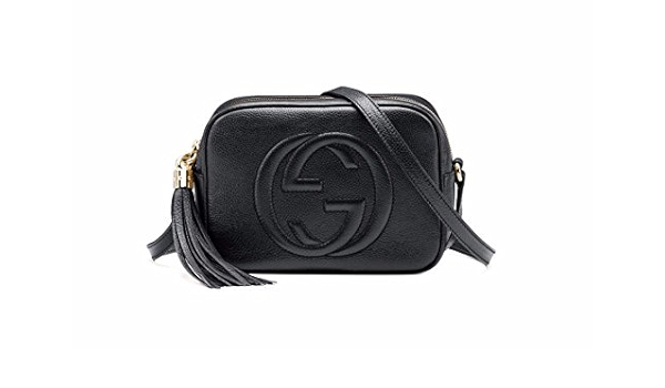 gucci black leather disco cross body bag