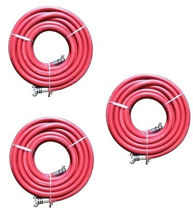 JGB Enterprises Eagle Hosee Red Jackhammer Rubber Air Hose, 3/4" Universal (Chicago) Couplings, 50' Length (Ð Ð°Ñk Ð¾f Ð¢hrÐµÐµ)