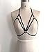 Hunputa Womens Sexy Harness Bra Elastic Bra Strappy Hollow Out Bra Bustier (S, Black)