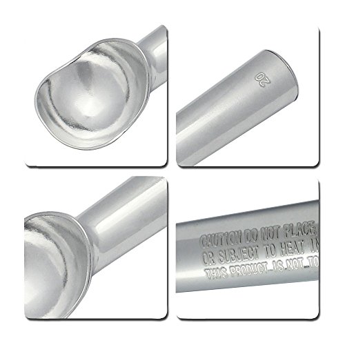 homEdge Set of 2 Aluminum Ice Cream Scoop with Unique Liquid Filled