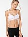 CRZ YOGA Women's Light Support Sports Bra Wirefree Cross Back Yoga Bra Top White Large
