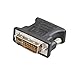 LINESO 2Pack DVI-I (Dual Link) (24+5) Male to VGA Female Adapter (HDD15Pin,RGB15Pin) Black