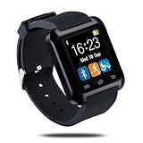 LaTEC SmartWatch Bluetooth reloj inteligente con Podómetro, Fitness, banda ajustable, con pantalla táctil para Smartphones con Sistema Operativo Android (Negro)