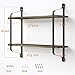 Love-KANKEI Floating Shelves Wall Mounted Industrial Wood Wall Shelves for Pantry Living Room Bedroom Kitchen Entryway, 2 Tier Heavy Duty Book Shelf Weathered Grey