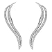 EVER FAITH 925 Sterling Silver CZ Simple S Shape Ear Cuff Wrap Sweep Hook Earrings 1 Pair Clear