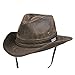 Conner Handmade Hats - Bounty Hunter - Water Resistant Outback Cotton Brown Cowboy Hat for Men & Women