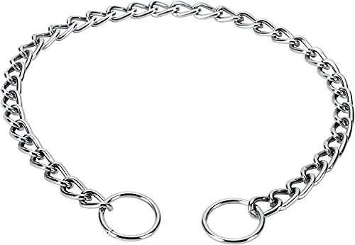 Dog Chain Collars Strong Dog Chain No Pull Dog Metal Slip Collar Anti Chew Training Collar Stainless Collar for Small Medium Large Dogs
