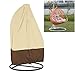 BullStar Patio Hanging Chair Cover Waterproof Wicker Egg Swing Chair Covers with Zipper Heavy Duty Oxford Outdoor Furniture Protector, 75 Inch HX45 Inch D