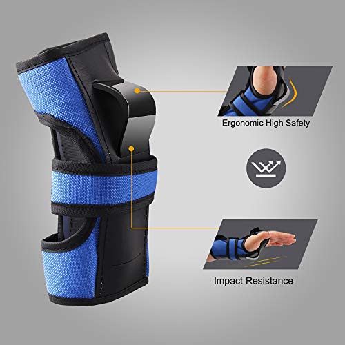 GROTTICO Adult-Youth-Kids Knee-Elbow-Pads Wrist-Guards - Skateboard Roller Inline Ice Skate BMX Bike Scooter Protective Gear Set