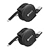 Retractable Lightning Cable, CAFELE 2 Pack 5ft Lightning Micro USB 2 in 1 Powerline iPhone Cord Charger Data Sync Cable Adapter for iPhone X 8 7 6s 6 Plus 5s 5 SE, Samsung S7 S6, Sony, Nokia - Black