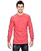 Comfort Colors Ringspun Garment-Dyed Long-Sleeve T-Shirt, Large, NEON RED ORANGE