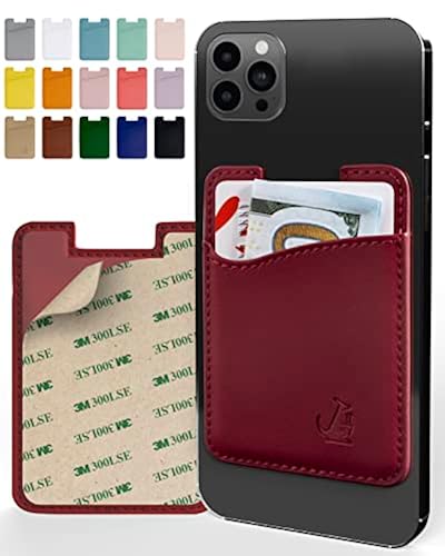 Wallaroo Premium Leather Cell Phone Wallet Stick On Android and iPhone  Wallet and Card Holder for Women and Men Durable with Non-Slip Lining